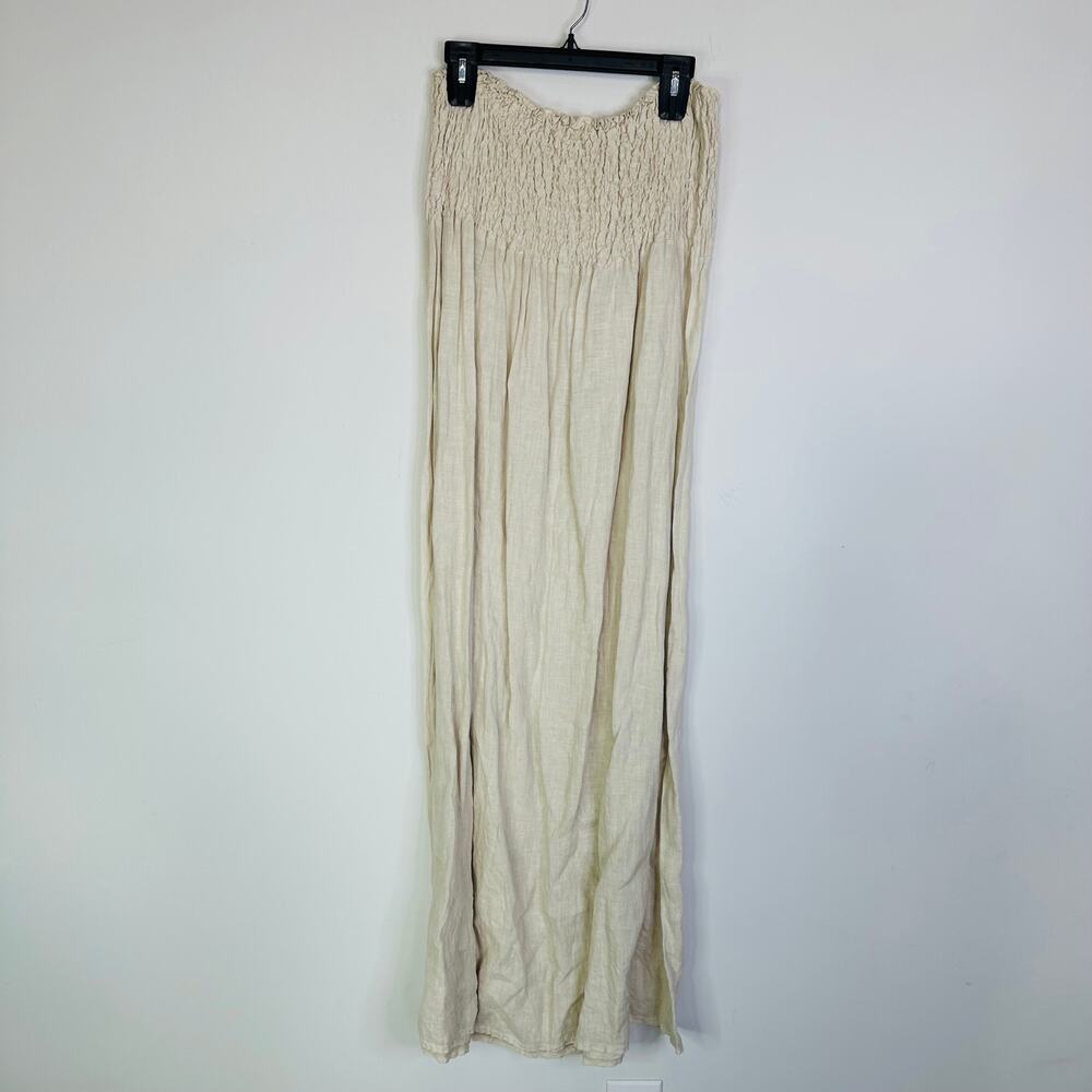 Beachwood Baby The Ziggy Dress Moon Linen Maxi Dress Size Large - Picture 3 of 8